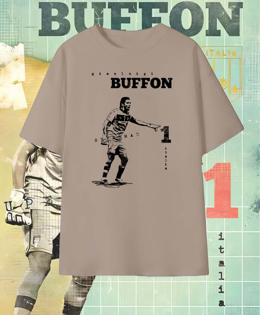 Retro Gianluigi Buffon Football Poster T-Shirt – Vintage Italy Goalkeeper Legend Graphic Tee