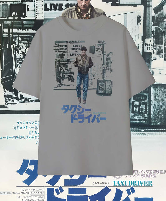 Retro Taxi Driver Japanese Movie Poster T-Shirt – 70s Cult Classic Graphic Tee