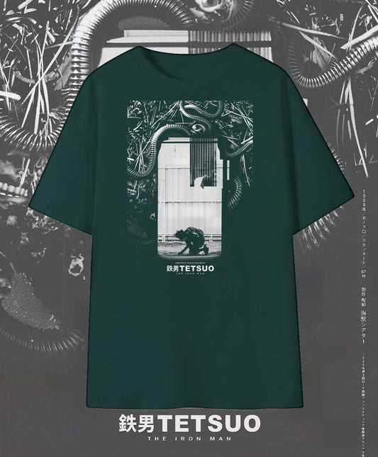 Retro Tetsuo Japanese Movie Poster T-Shirt – 80s Cyberpunk Cult Classic Graphic Tee