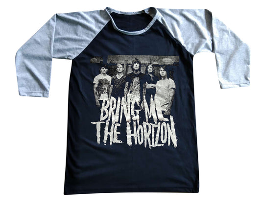 Unisex Bring Me The Horizon BMTH Raglan 3/4 Sleeve Baseball T-Shirt