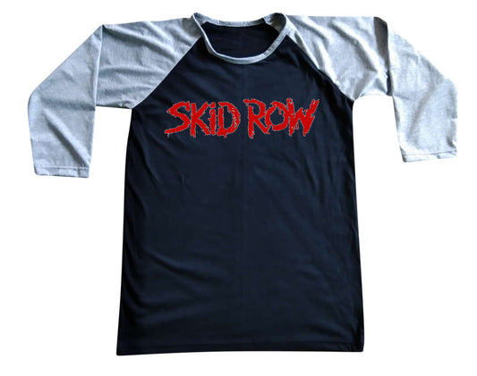 Unisex Skid Row Raglan 3/4 Sleeve Baseball T-Shirt