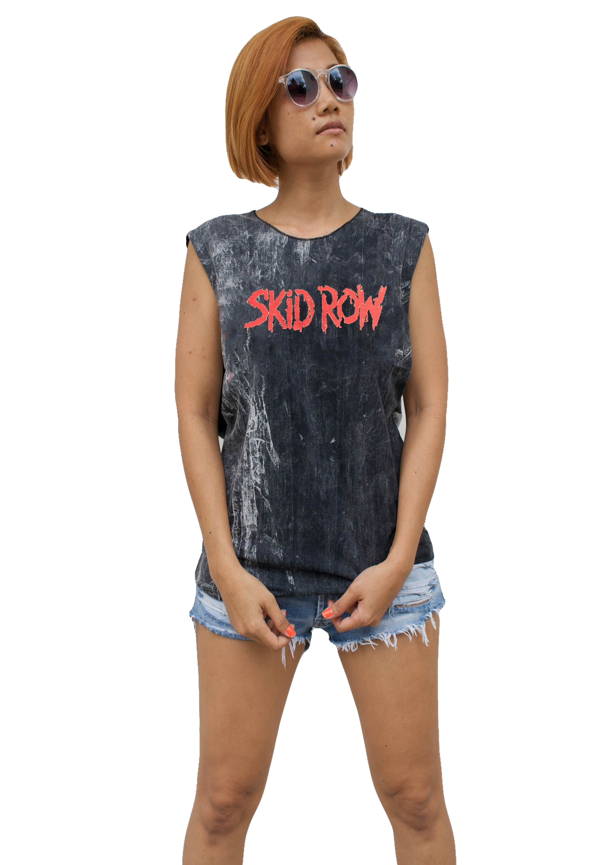 Ladies Skid Row Vest Tank-Top Singlet Sleeveless T-Shirt