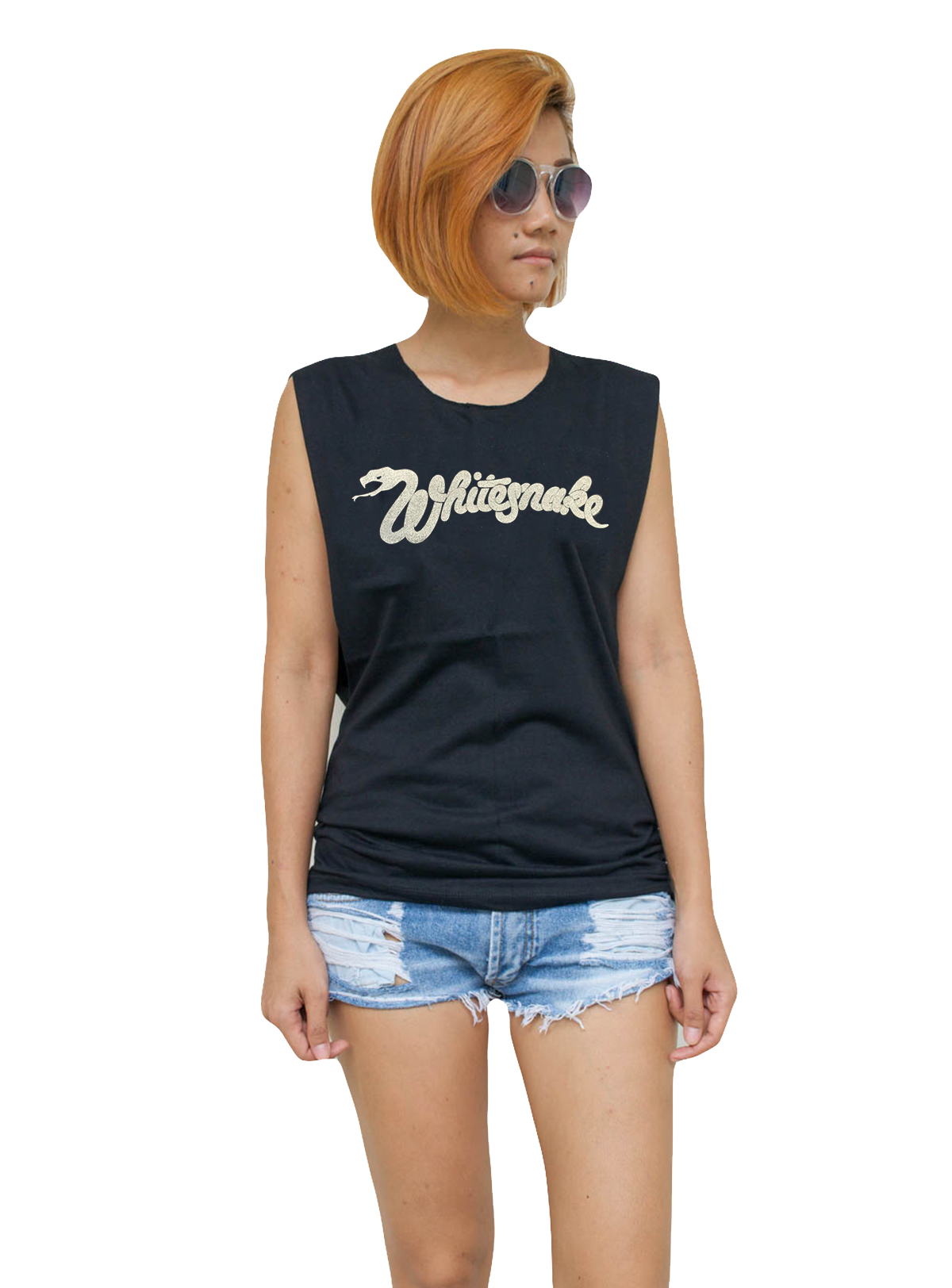 Ladies Whitesnake Vest Tank-Top Singlet Sleeveless T-Shirt