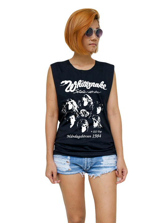 Ladies Whitesnake Vest Tank-Top Singlet Sleeveless T-Shirt