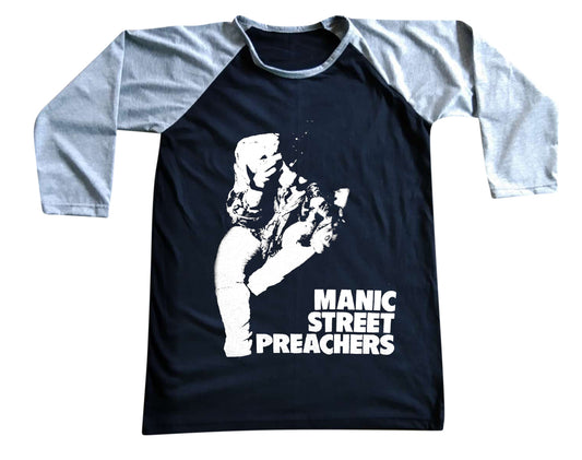 Unisex Manic Street Preachers Raglan 3/4 Sleeve Baseball T-Shirt