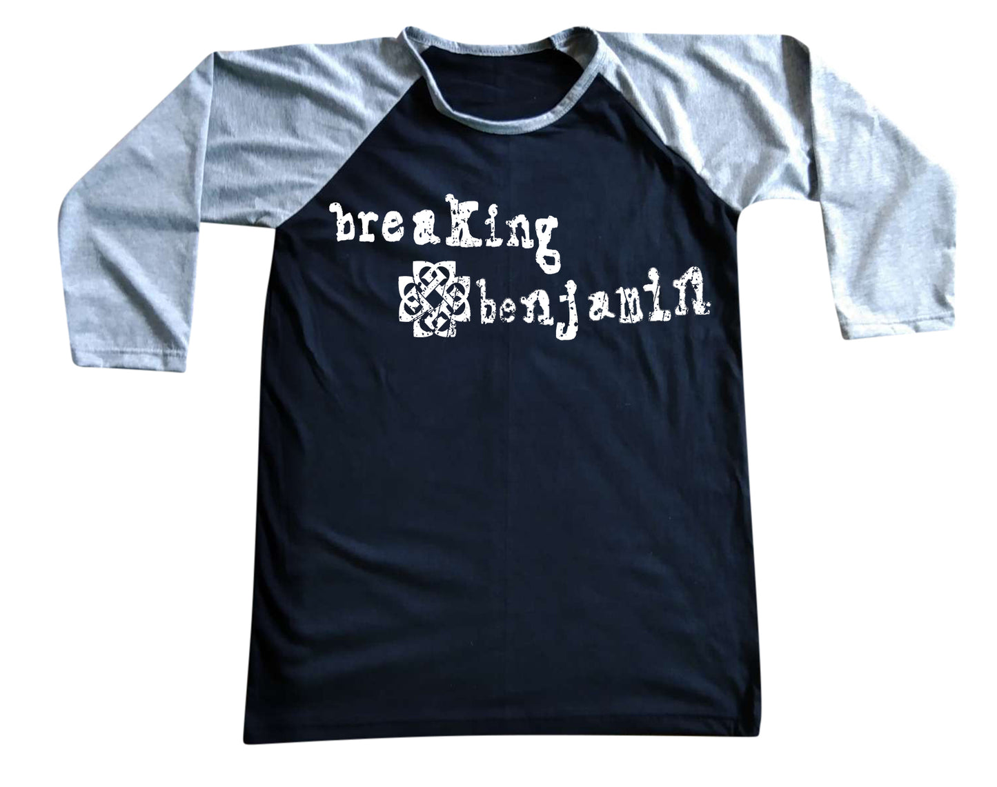 Unisex Breaking Benjamin Raglan 3/4 Sleeve Baseball T-Shirt