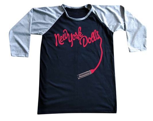 Unisex New York Dolls Raglan 3/4 Sleeve Baseball T-Shirt
