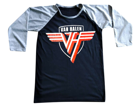 Unisex Van Halen Raglan 3/4 Sleeve Baseball T-Shirt