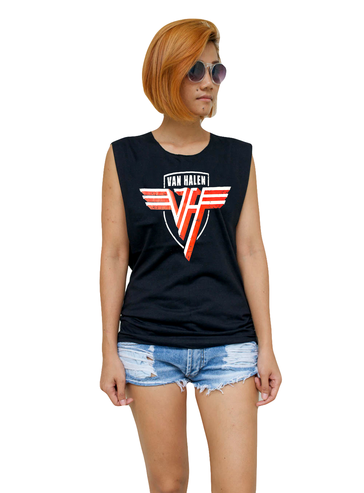 Ladies Van Halen Vest Tank-Top Singlet Sleeveless T-Shirt