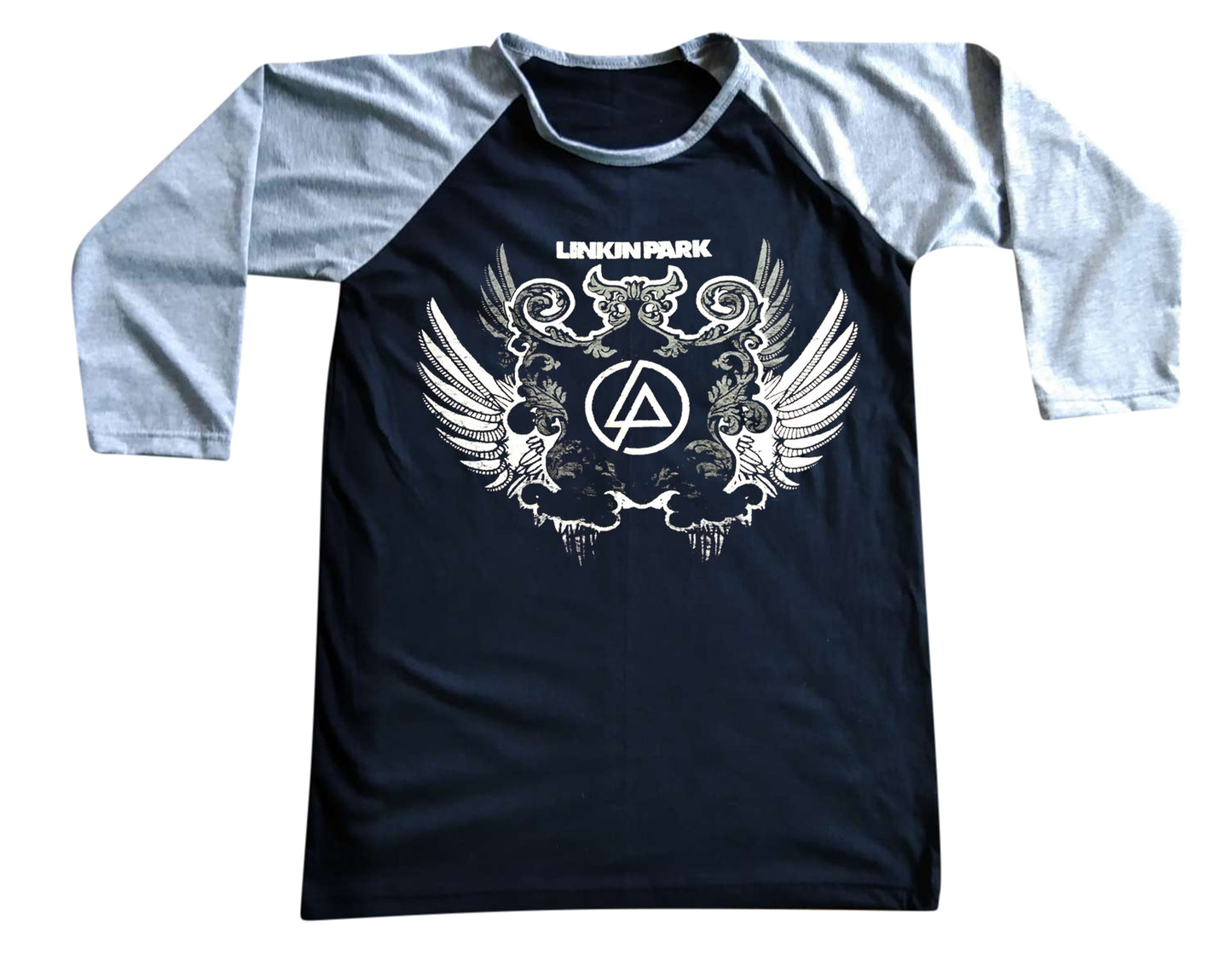 Unisex Linkin Park Raglan 3/4 Sleeve Baseball T-Shirt