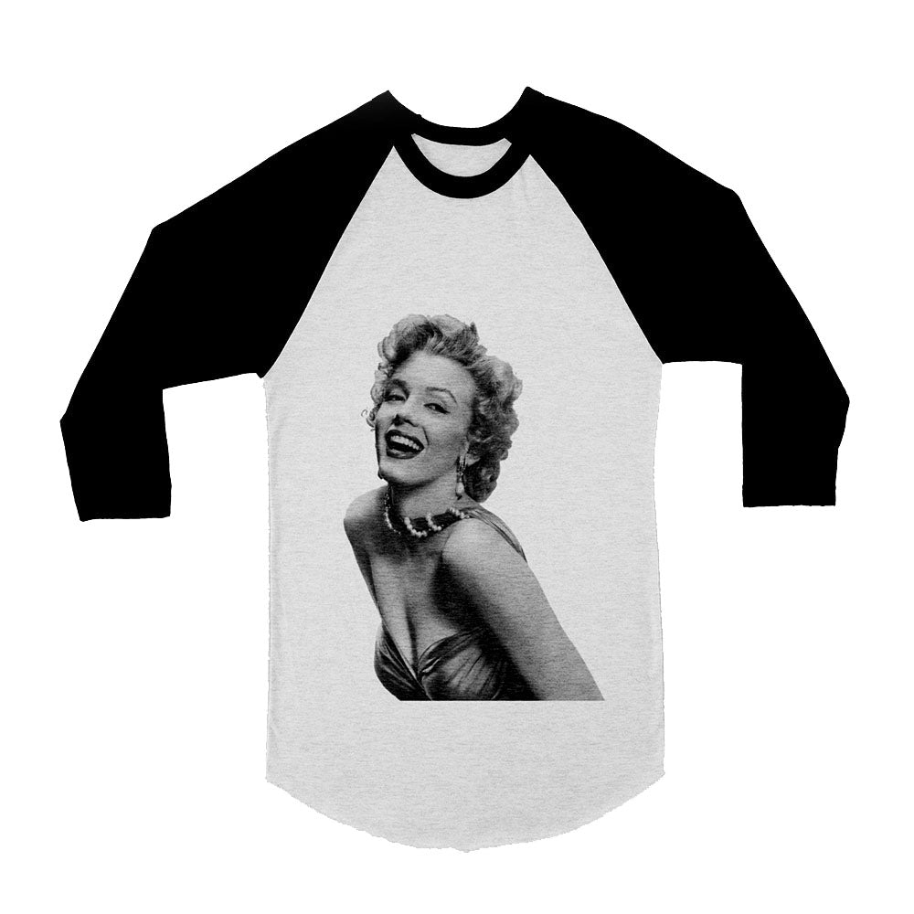 Unisex Marilyn Monroe 3/4 Sleeve Baseball T-Shirt