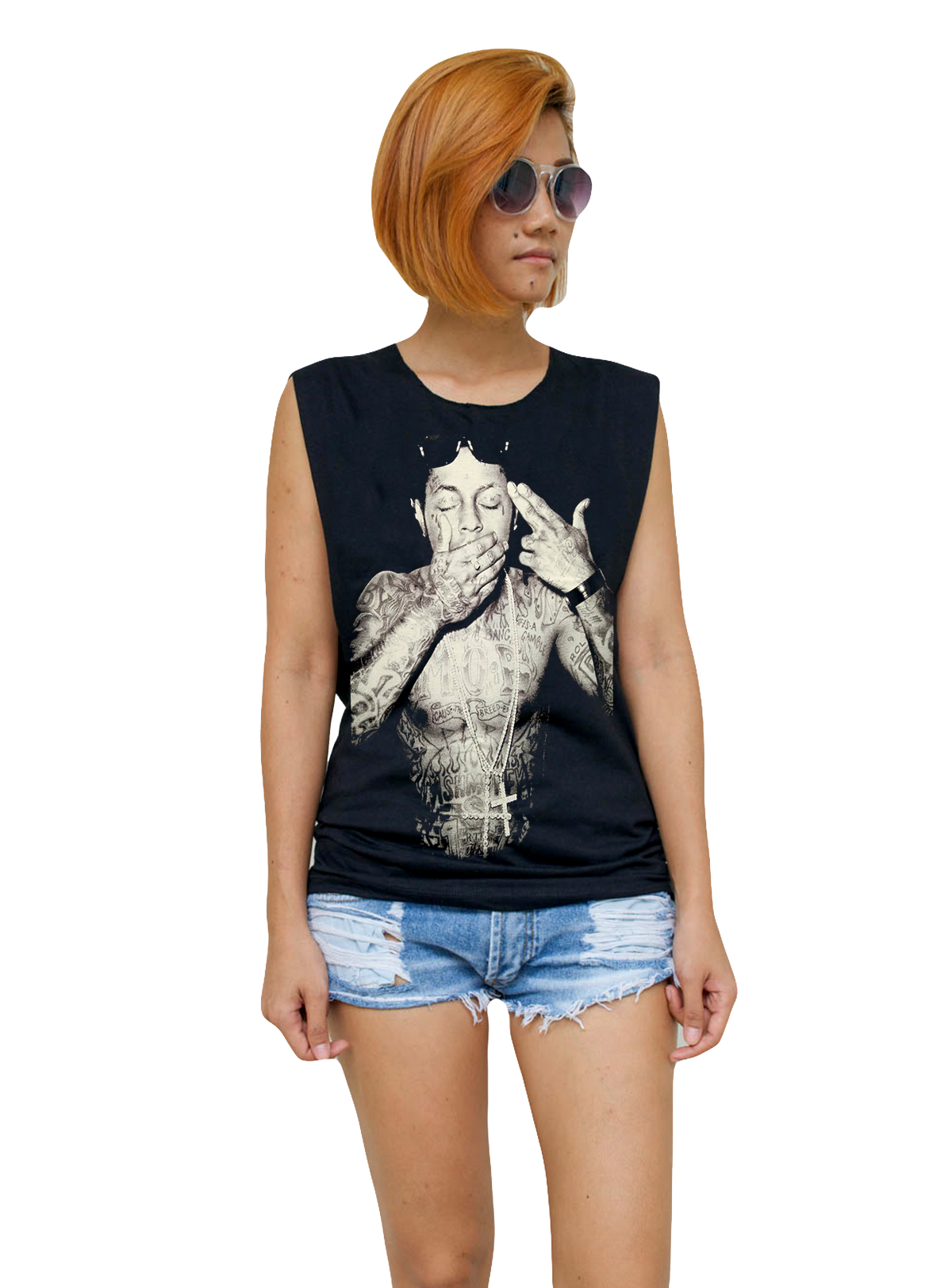 Ladies Lil Wayne Vest Tank-Top Singlet Sleeveless T-Shirt
