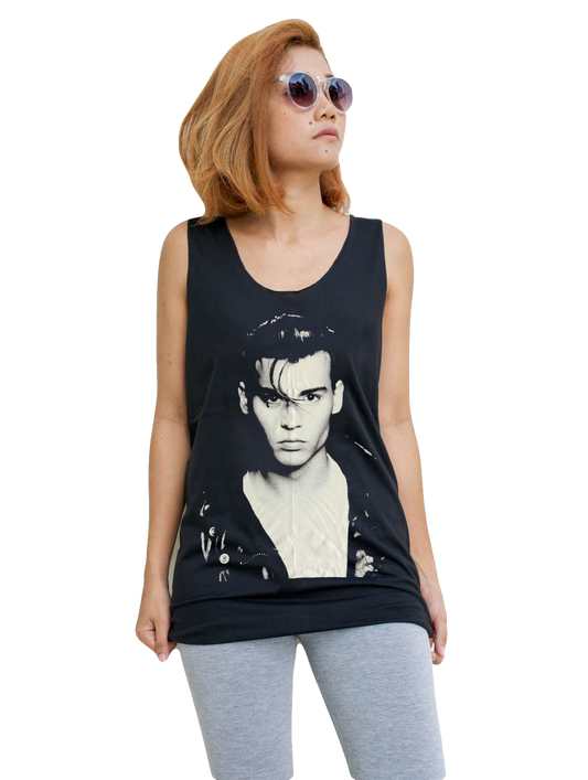 Unisex Johnny Depp Tank-Top Singlet vest Sleeveless T-shirt