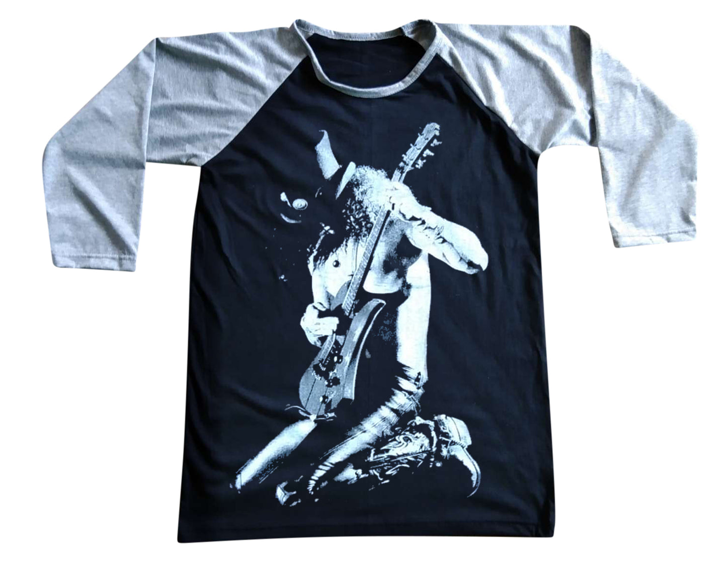 Unisex Slash Guns N Roses Raglan 3/4 Sleeve Baseball T-Shirt