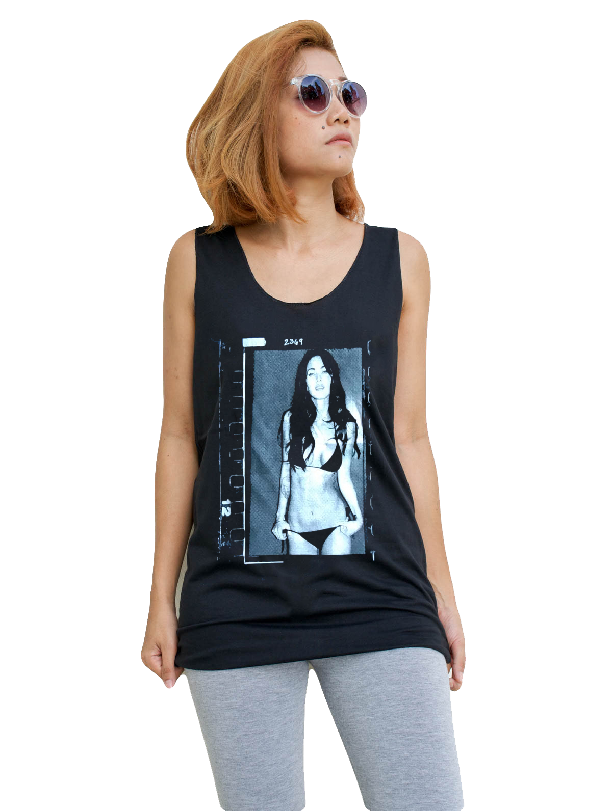 Unisex Megan Fox Tank-Top Singlet vest Sleeveless T-shirt
