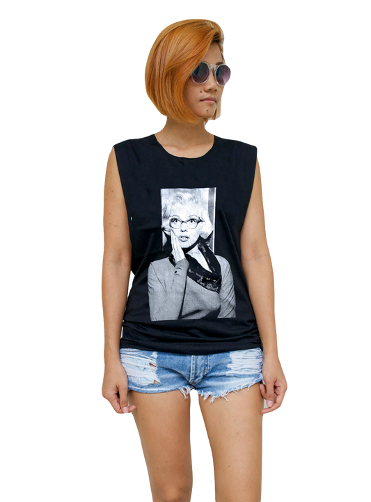 Ladies Marilyn Monroe Vest Tank-Top Singlet Sleeveless T-Shirt