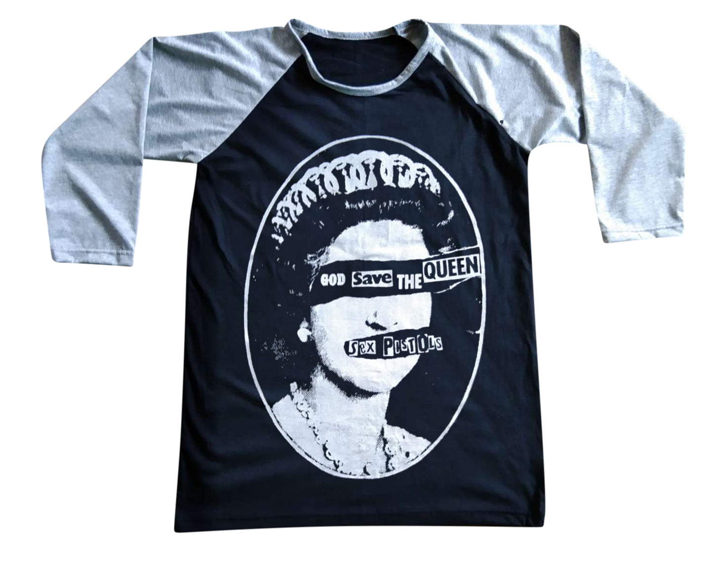 Unisex Sex Pistols Raglan 3/4 Sleeve Baseball T-Shirt