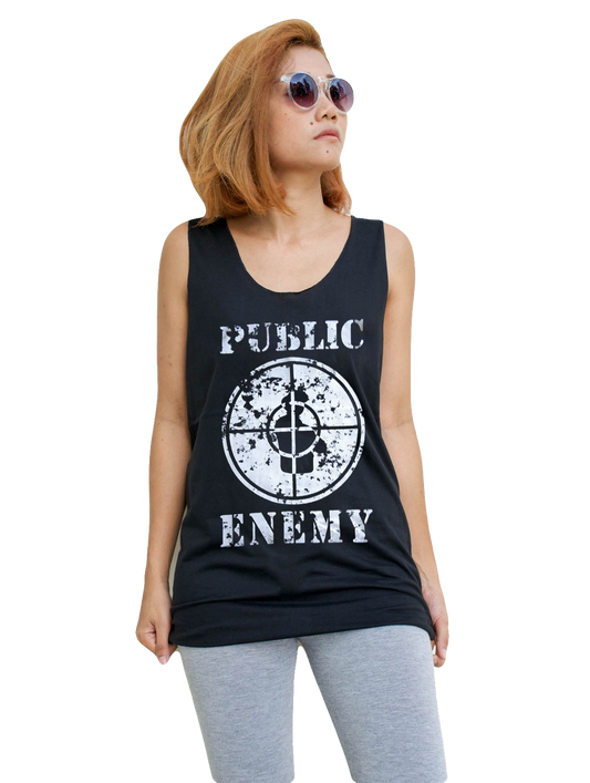 Unisex Public Enemy Tank-Top Singlet vest Sleeveless T-shirt