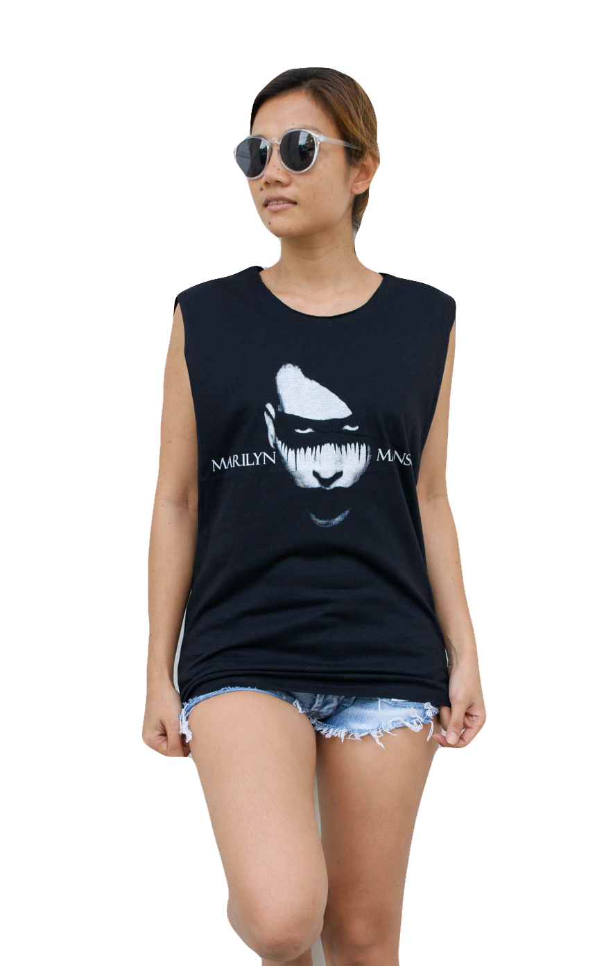 Ladies Marilyn Manson Vest Tank-Top Singlet Sleeveless T-Shirt