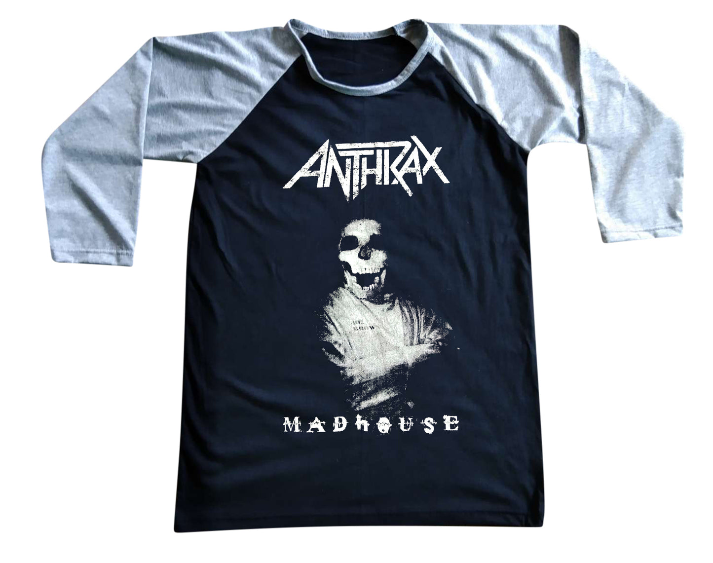 Unisex Anthrax Raglan 3/4 Sleeve Baseball T-Shirt