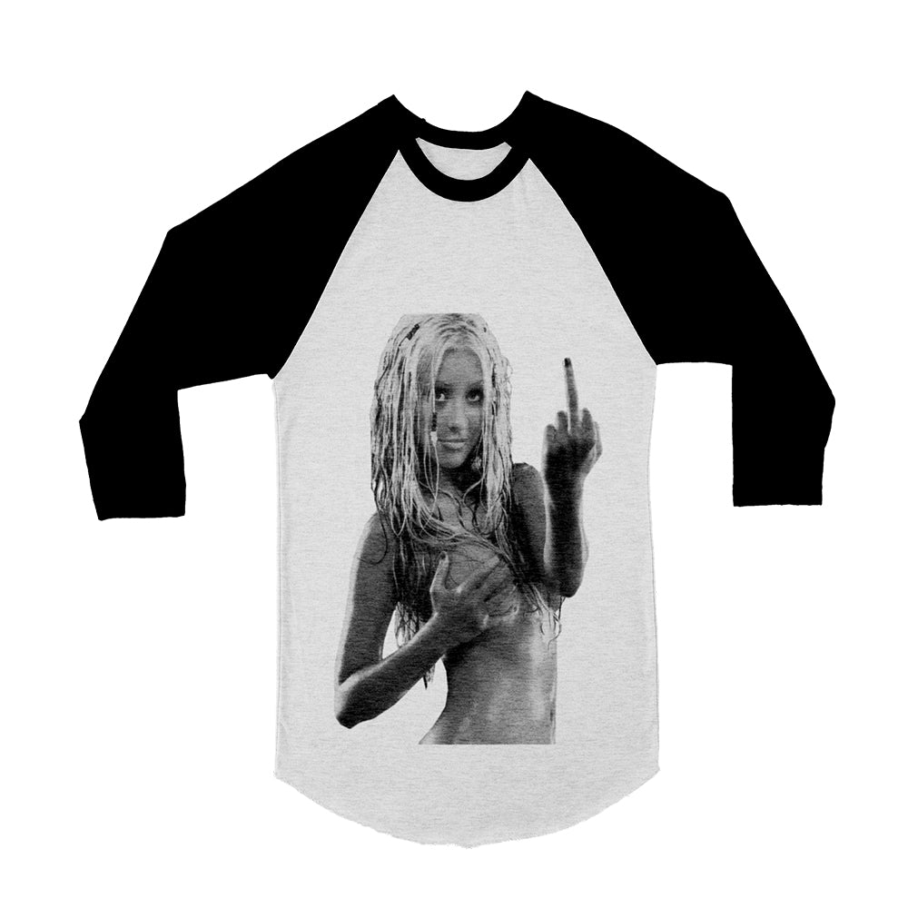 Unisex Christina Aguilera 3/4 Sleeve Baseball T-Shirt