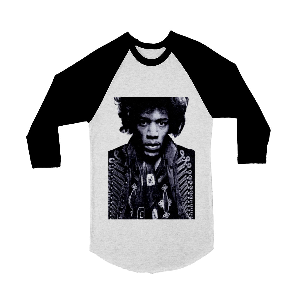 Unisex Jimi Hendrix 3/4 Sleeve Baseball T-Shirt