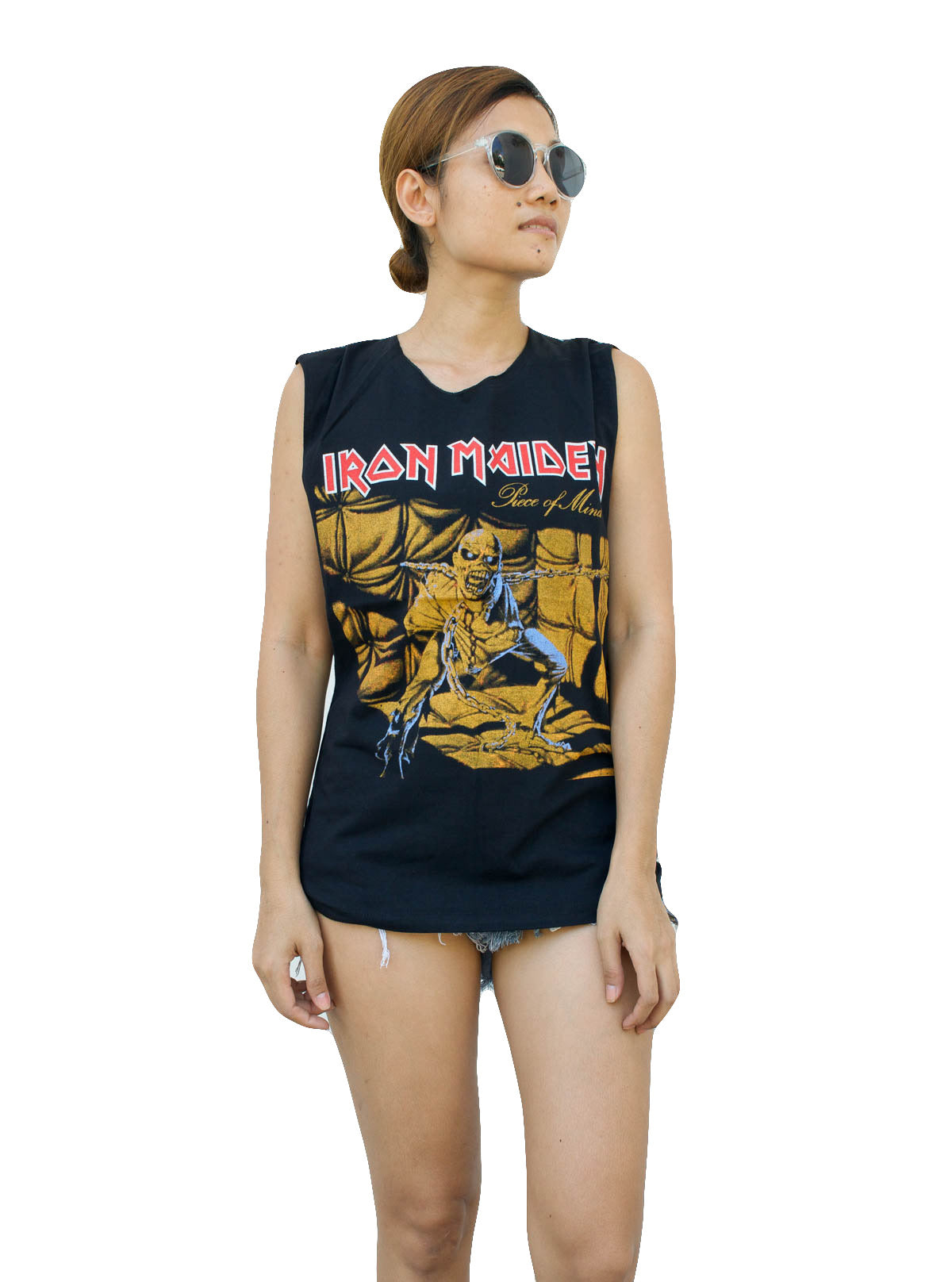 Ladies Iron Maiden Vest Tank-Top Singlet Sleeveless T-Shirt