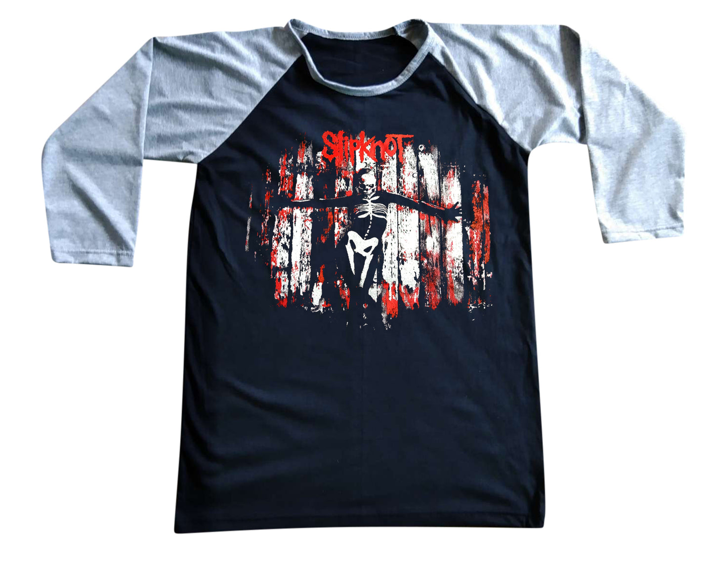 Unisex Slipknot Raglan 3/4 Sleeve Baseball T-Shirt