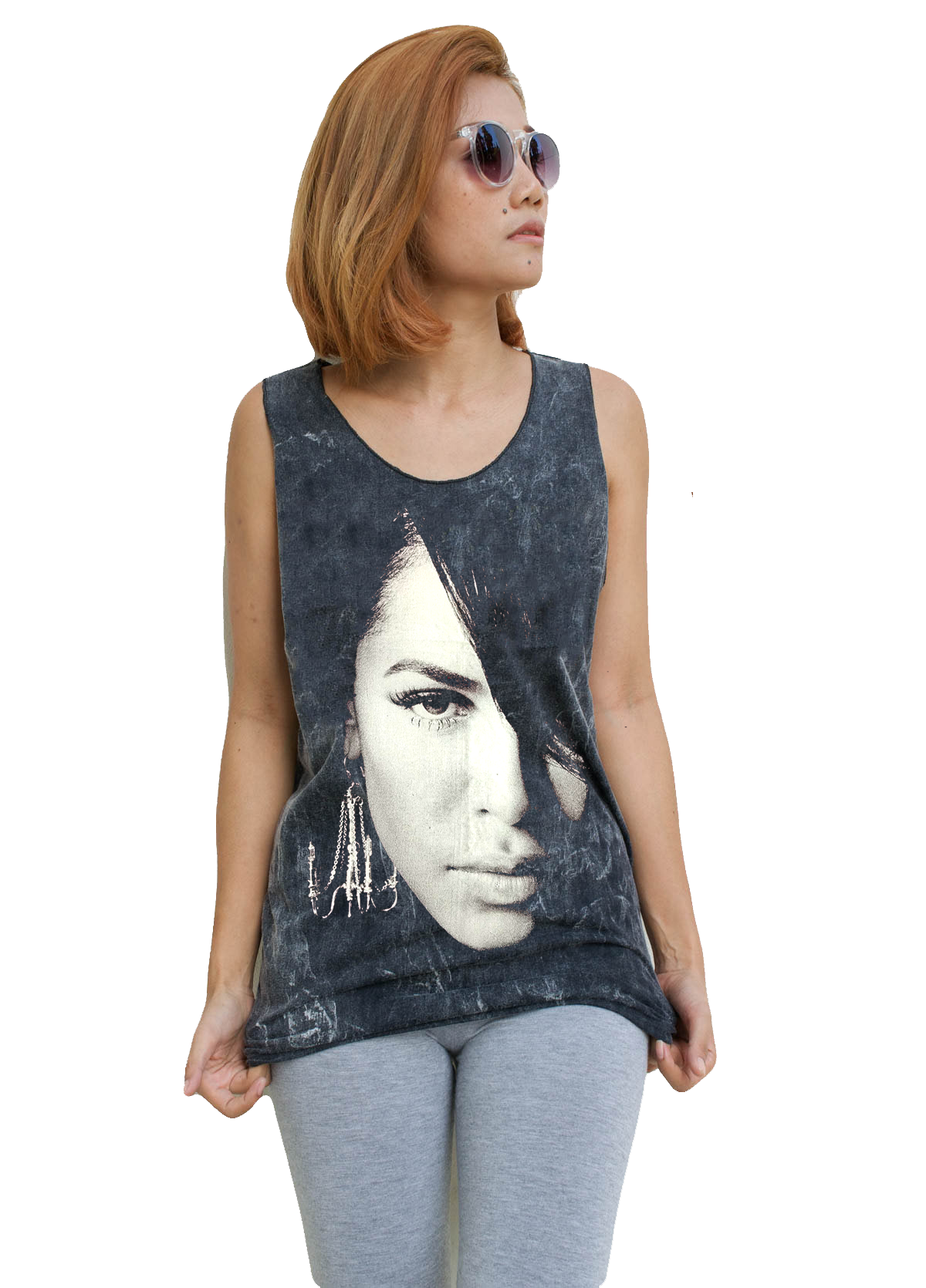 Unisex Aaliyah Tank-Top Singlet vest Sleeveless T-shirt