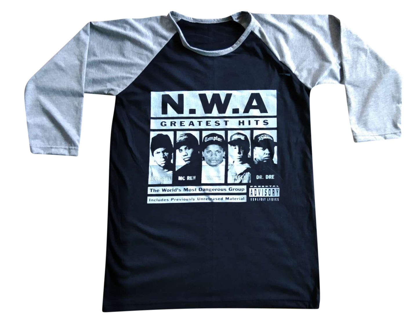 Unisex NWA Raglan 3/4 Sleeve Baseball T-Shirt
