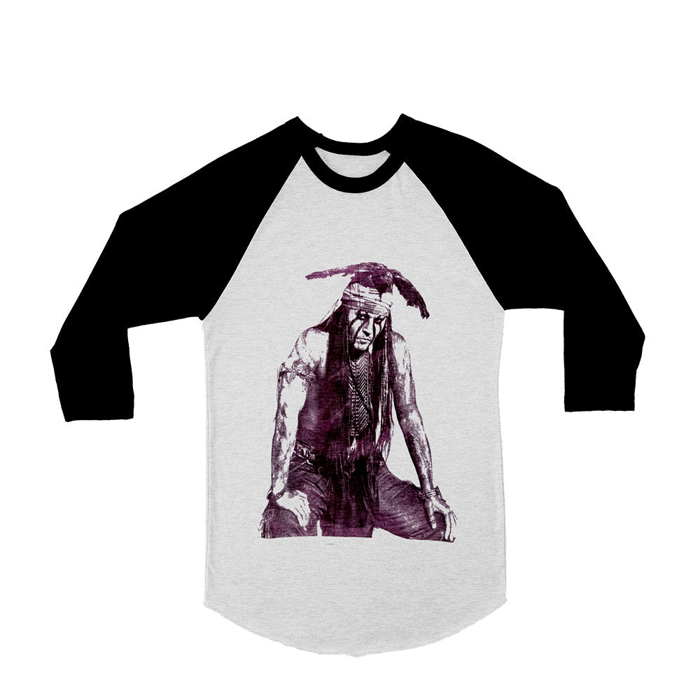 Unisex The Lone Ranger Johnny Depp 3/4 Sleeve Baseball T-Shirt