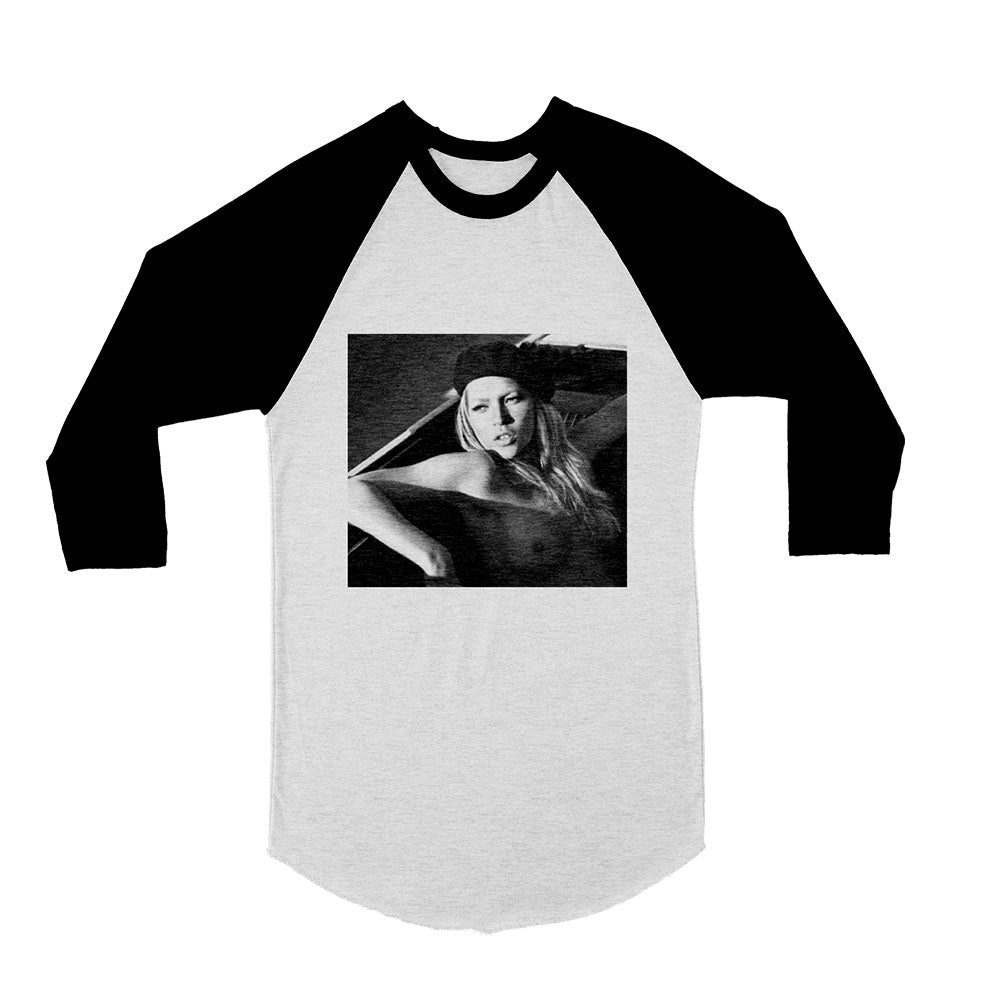 Unisex Kate Moss 3/4 Sleeve Baseball T-Shirt