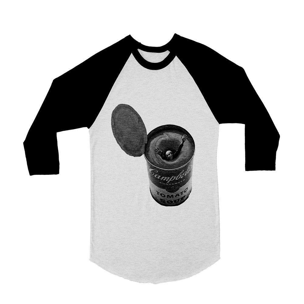 Unisex Andy Warhol Campbell's Soup 3/4 Sleeve Baseball T-Shirt