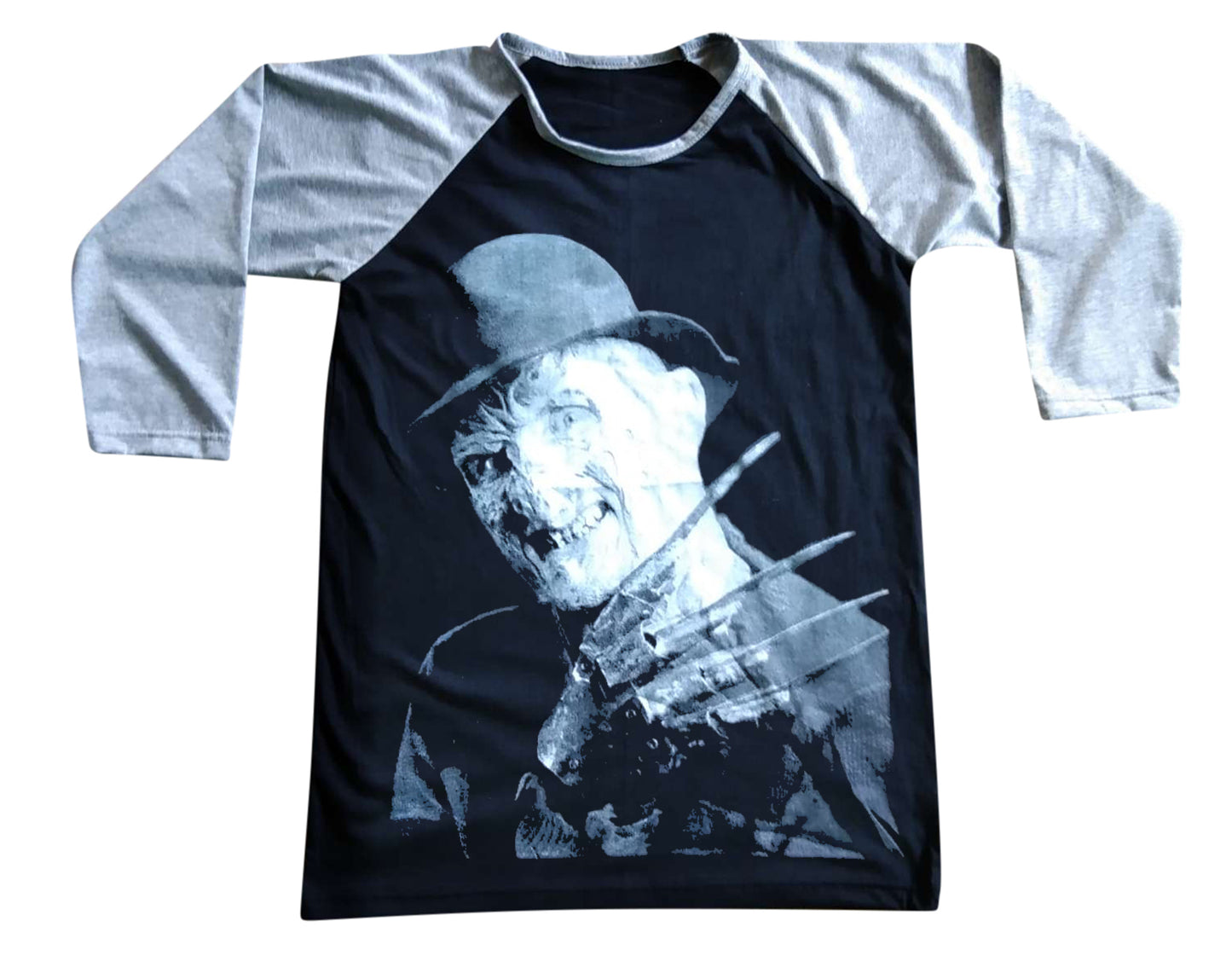 Unisex Freddy Krueger Raglan 3/4 Sleeve Baseball T-Shirt