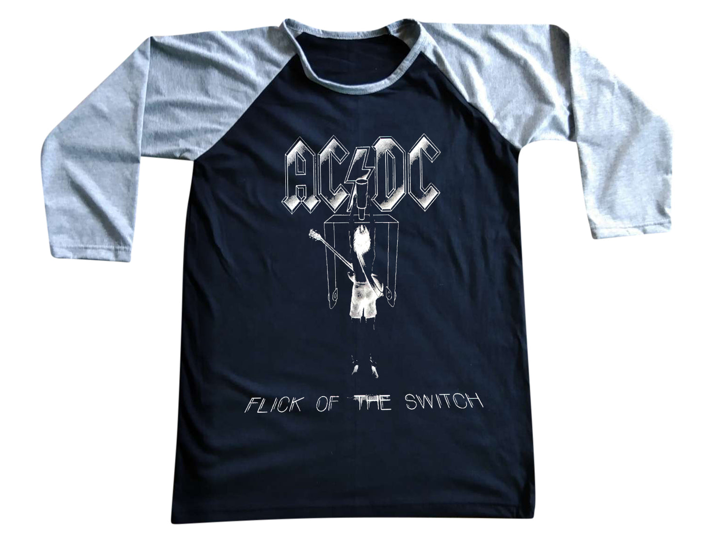 Unisex AC/DC Raglan 3/4 Sleeve Baseball T-Shirt