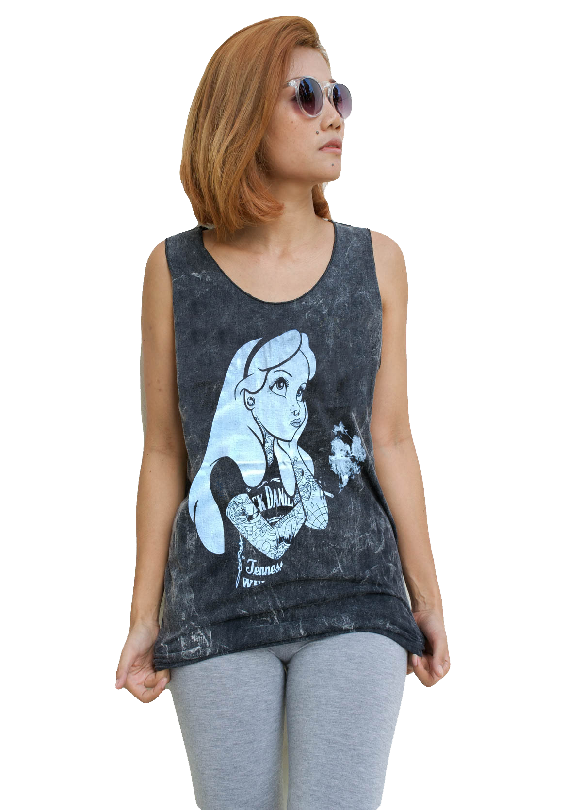 Unisex Tattoo Alice In Wonderland Tank-Top Singlet vest Sleeveless T-shirt