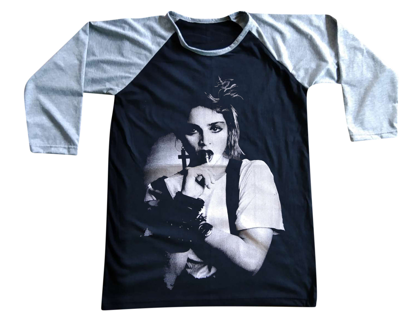 Unisex Madonna Raglan 3/4 Sleeve Baseball T-Shirt