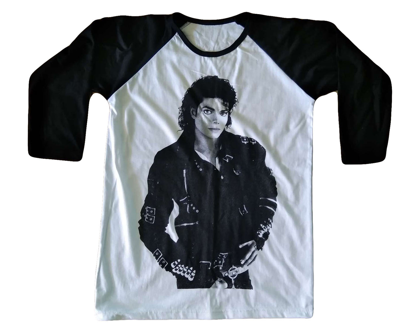 Unisex Michael Jackson 3/4 Sleeve Baseball T-Shirt