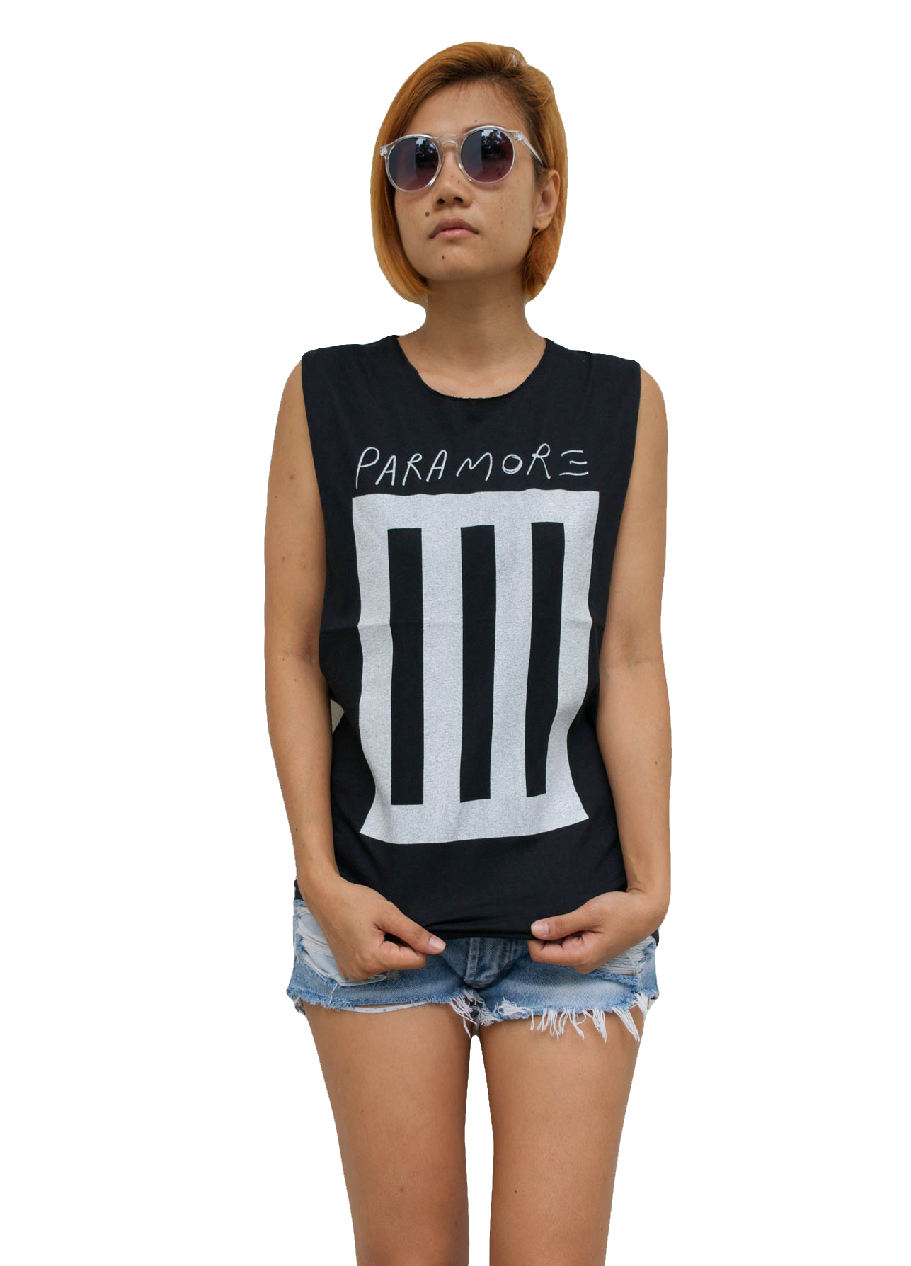 Ladies Paramore Vest Tank-Top Singlet Sleeveless T-Shirt