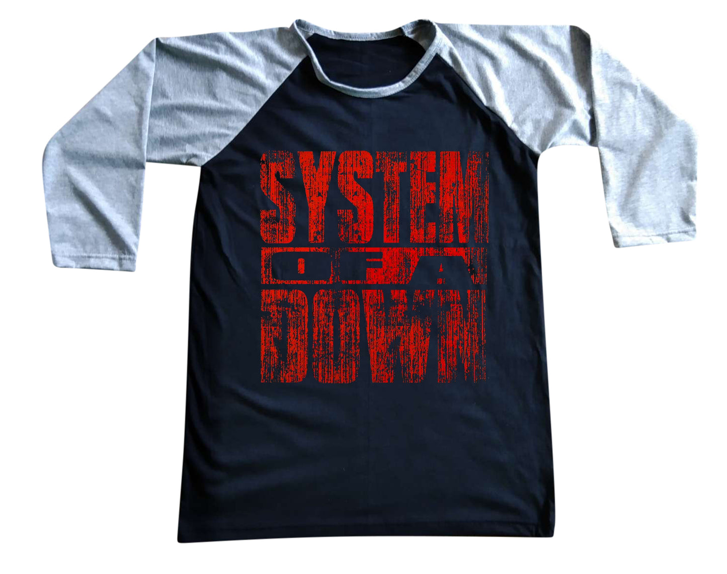 Unisex System Of A Down Raglan 3/4 Sleeve Baseball T-Shirt