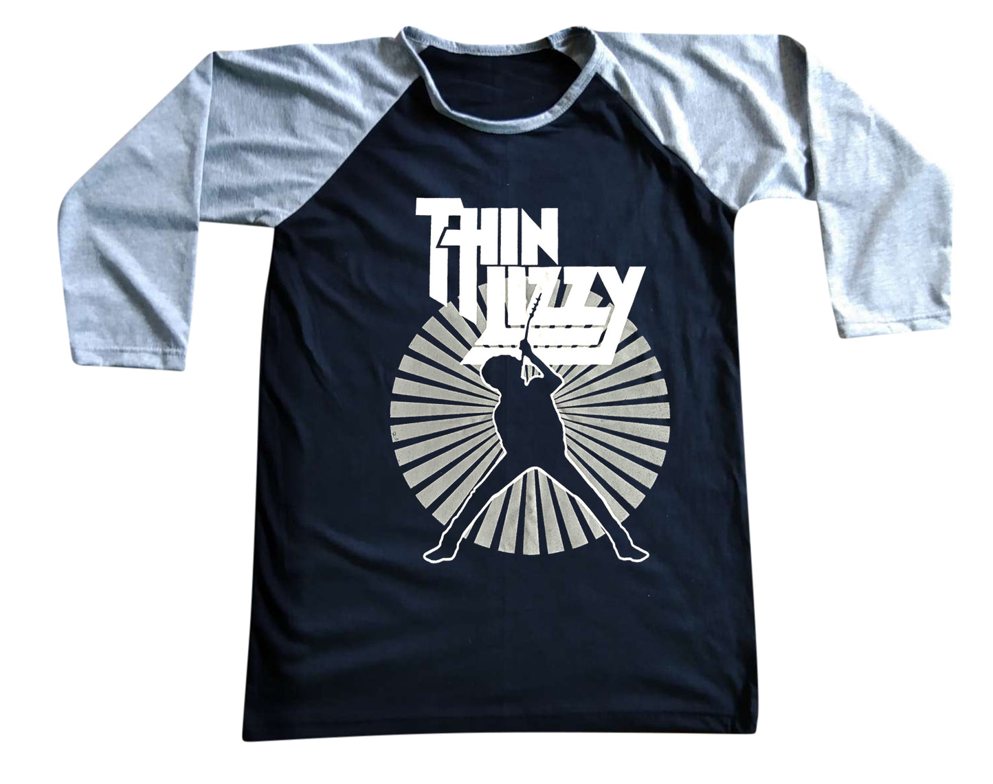 Unisex Thin Lizzy Raglan 3/4 Sleeve Baseball T-Shirt