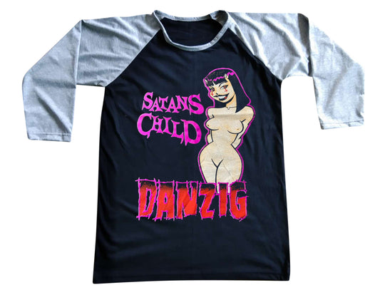 Unisex Danzig Raglan 3/4 Sleeve Baseball T-Shirt