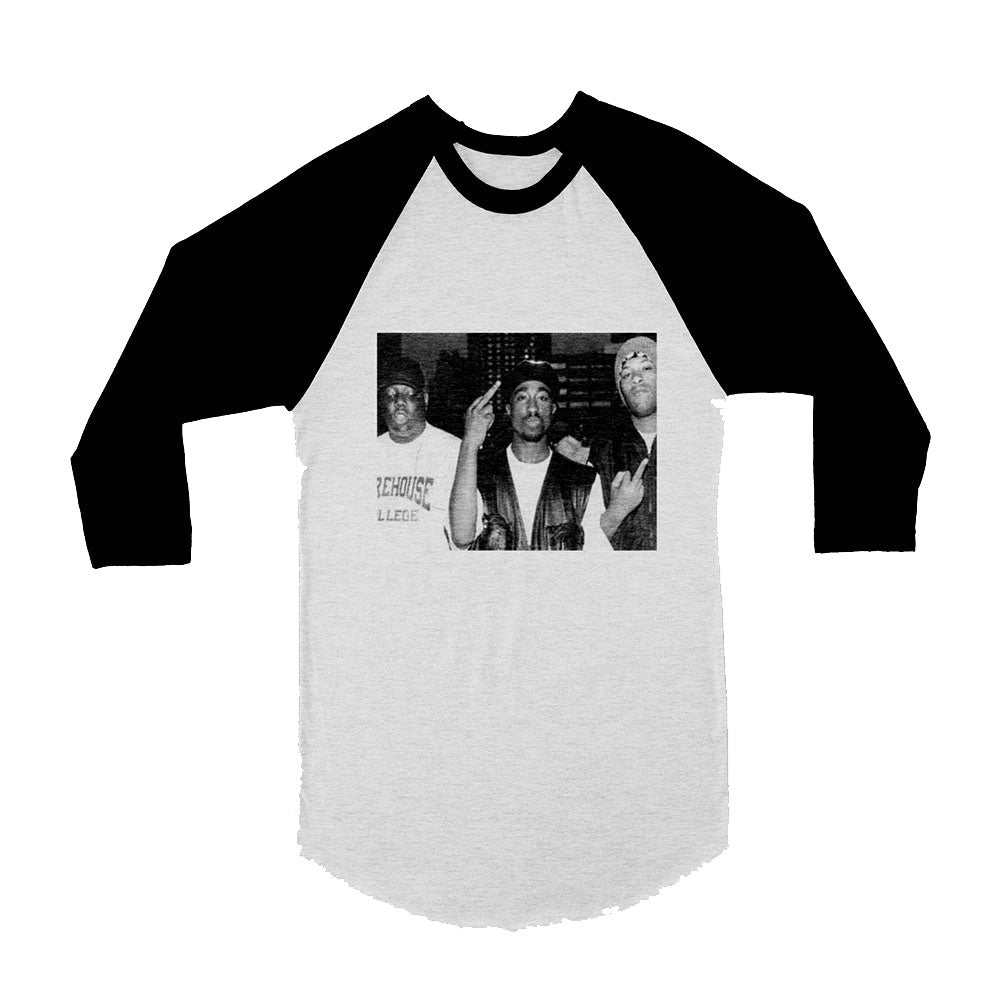 Unisex Tupac Biggie Redman 3/4 Sleeve Baseball T-Shirt