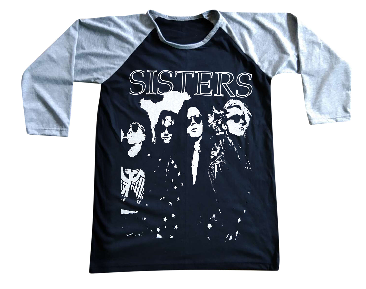 Unisex The Sisters Of Mercy Raglan 3/4 Sleeve Baseball T-Shirt
