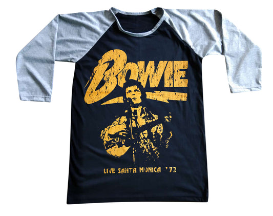Unisex David Bowie Raglan 3/4 Sleeve Baseball T-Shirt