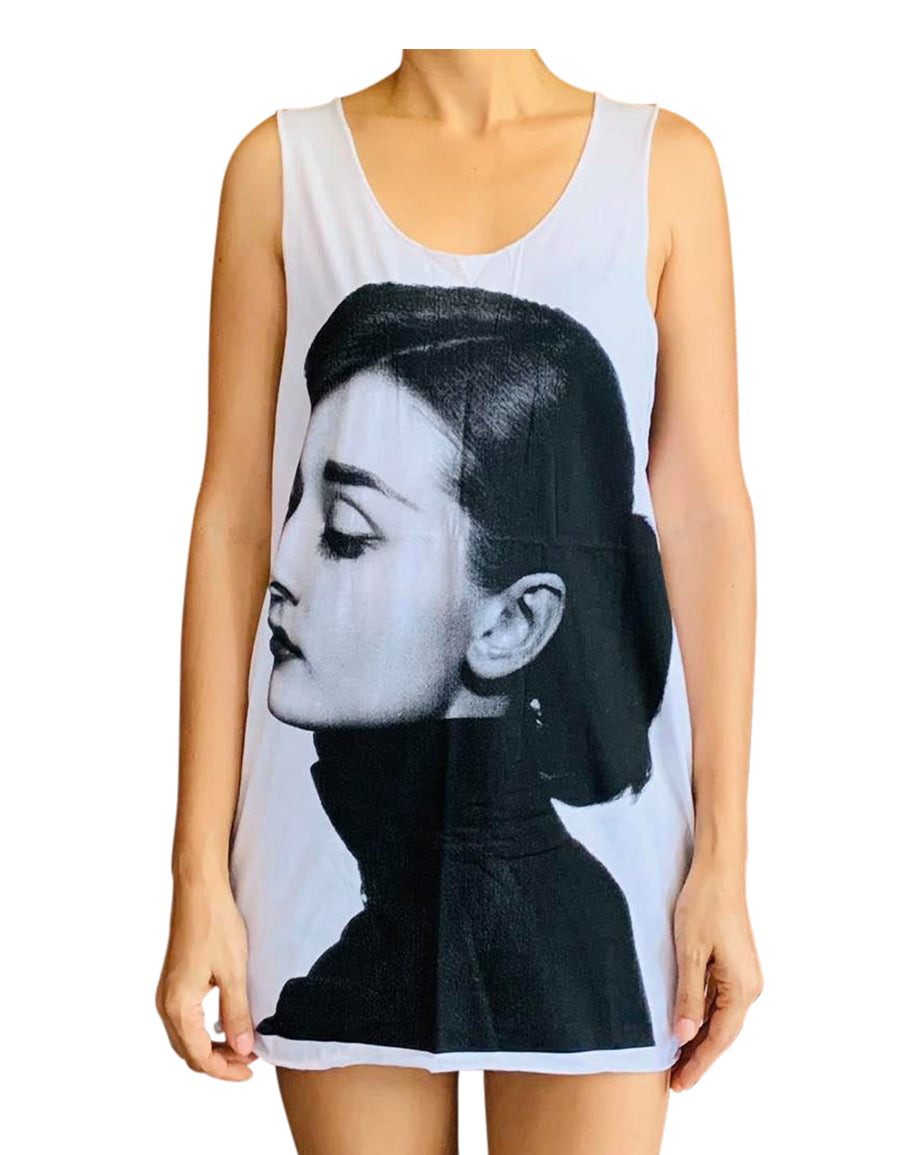 Unisex Audrey Hepburn Tank-Top Singlet vest Sleeveless T-shirt