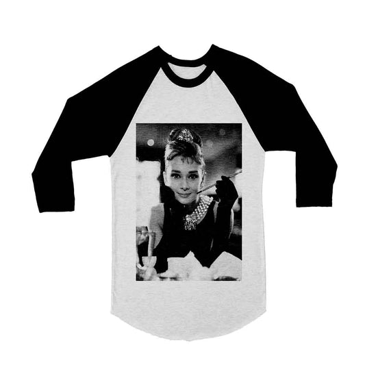 Unisex Audrey Hepburn 3/4 Sleeve Baseball T-Shirt