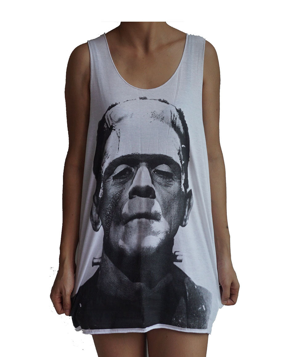 Unisex Frankenstein Tank-Top Singlet vest Sleeveless T-shirt