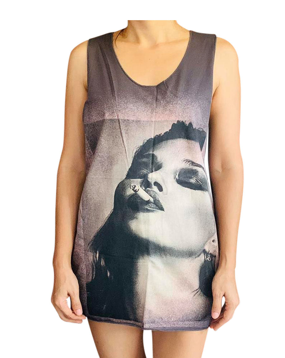 Unisex Kate Moss Tank-Top Singlet vest Sleeveless T-shirt