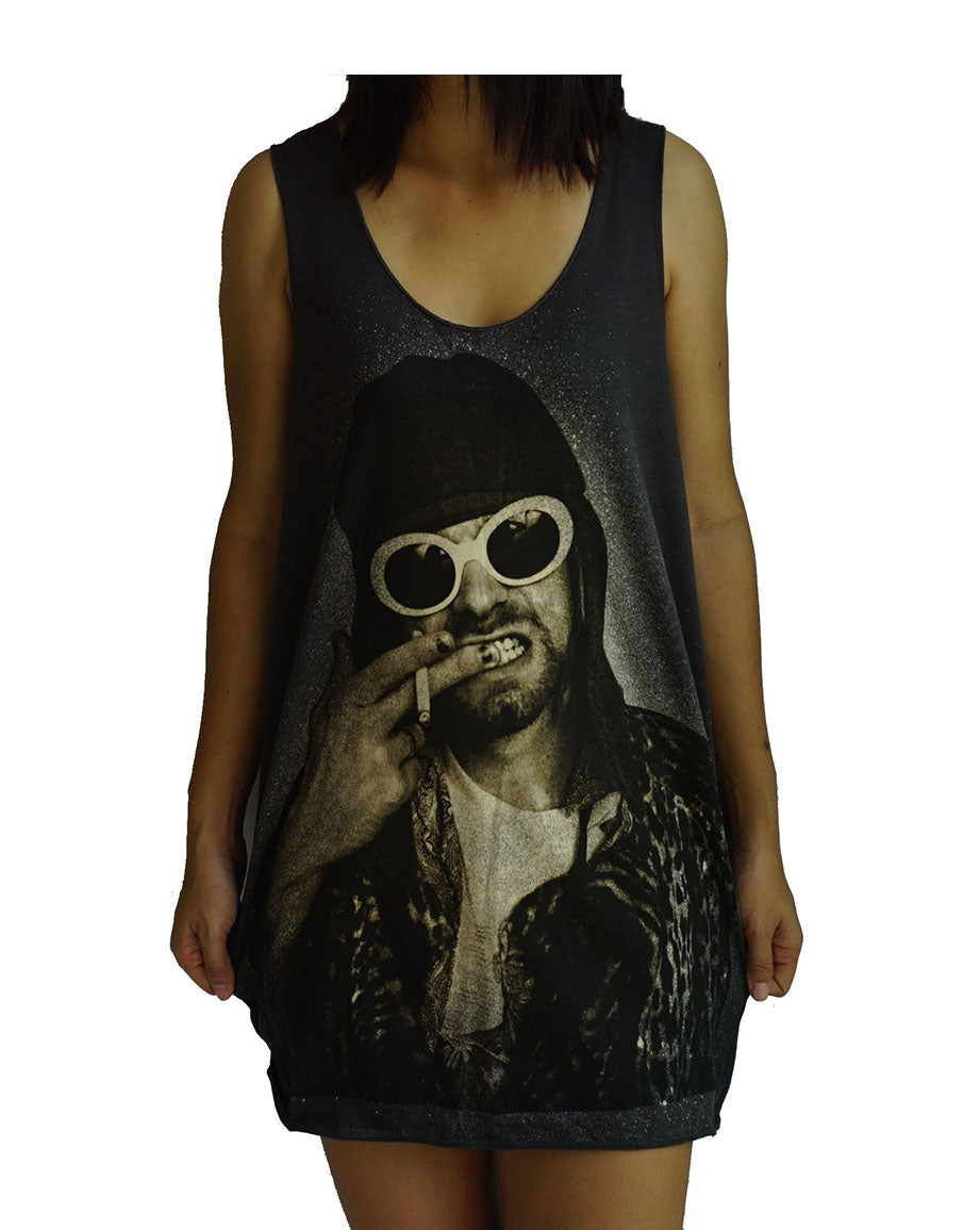 Unisex Kurt Cobain Nirvana Tank-Top Singlet vest Sleeveless T-shirt